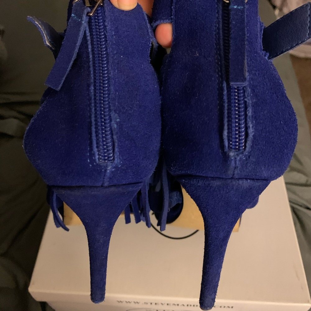 Steve Madden Blue fringe heels - Picture 5 of 5